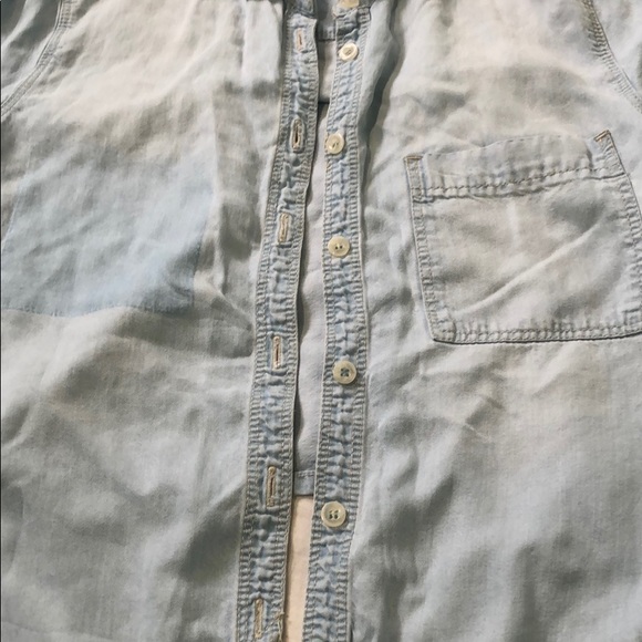 denim button front top - Picture 5 of 8